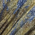 1 1 פייט שורות מודפס על רשת לייקרה ירוק כחול סגלגל