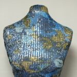 3 1 פייט שורות מודפס על רשת לייקרה הסוואה כחול תכלת ירוק