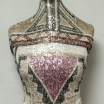 4 2 פייט שורות מודפס על רשת לייקרה גיאומטרי